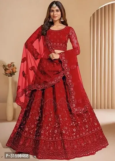 Stylish Net Embroidered Lehenga Choli for Women