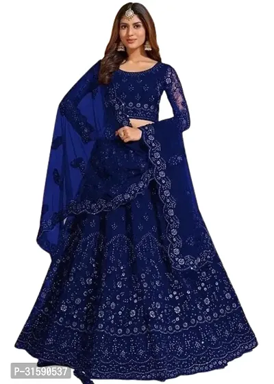 Stylish Net Embroidered Lehenga Choli for Women-thumb0