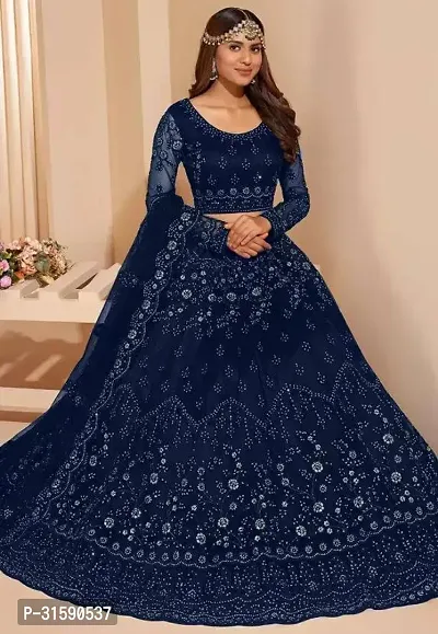 Stylish Net Embroidered Lehenga Choli for Women-thumb5