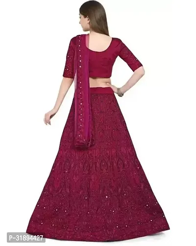 Latest Beautiful Taffeta Silk Semi Stitched Lehenga Choli for Women-thumb4