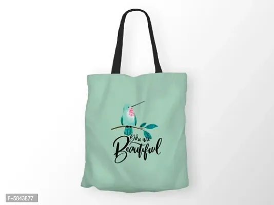 You Are Beautiful Printed Canvas Tote Bag