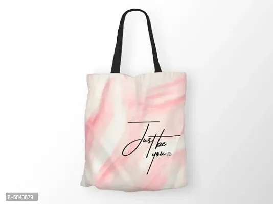 Just Be You Printed Canvas Tote Bag