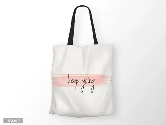 Keep Going Printed Canvas Tote Bag