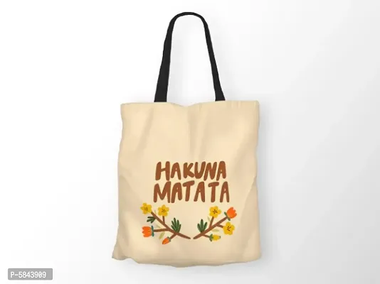 Hakuna Matata Printed Canvas Tote Bag