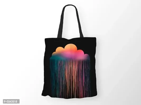 Colorful Cloud Printed Canvas Tote Bag