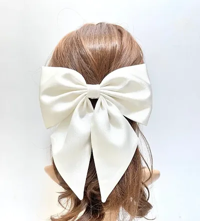 Hair Bows Ties for Girls Women Silk-Stylish French Bow Hair Clip Bowknot Hair