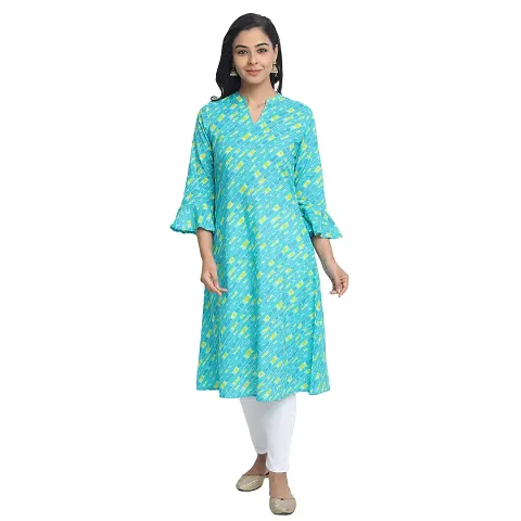 Ekara Women's and A-Line Flared Kurti (Size :- XS)