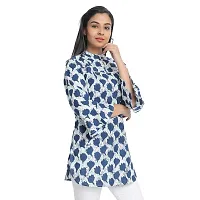 Ekara Women's Cotton Regular Short Kurti for Ladies/Printed Short Flared Kurti-thumb1