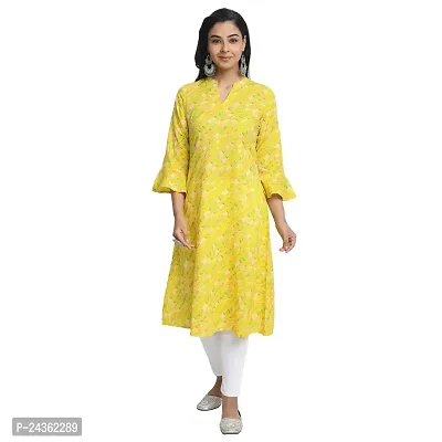 Ekara Women's Cotton Gathered Waist Flared Leheriya Printed Flared Kurta Only