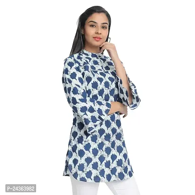 Ekara Women's Cotton Regular Short Kurti for Ladies/Printed Short Flared Kurti-thumb2