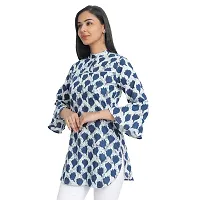 Ekara Women's Cotton Regular Short Kurti for Ladies/Printed Short Flared Kurti-thumb2