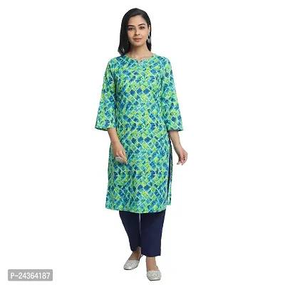 Ekara Cotton Printed Straight Kurta for Women and Girls