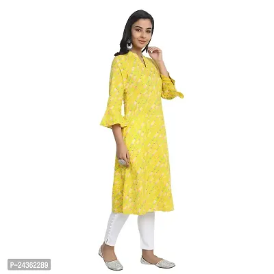 Ekara Women's Cotton Gathered Waist Flared Leheriya Printed Flared Kurta Only-thumb2