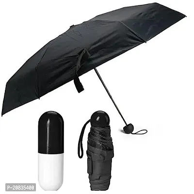 Capsule Shape Umbrella (Black)-thumb0
