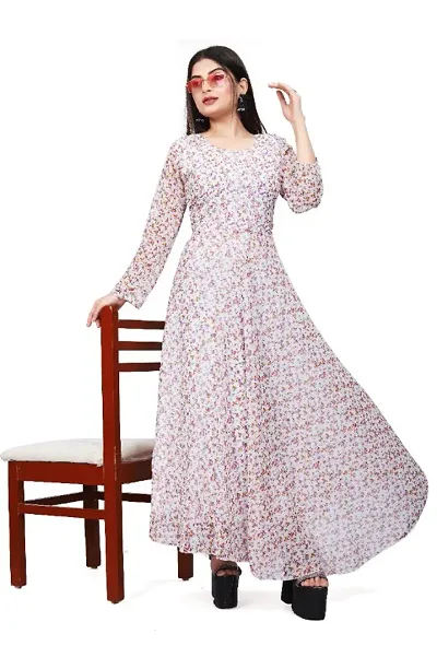 Fancy Crepe Gown For Women