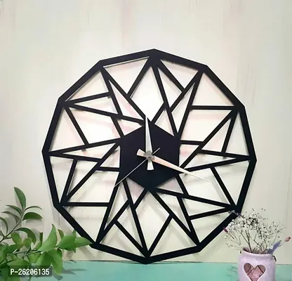 Designer Black Wooden Analog Wall Clocks