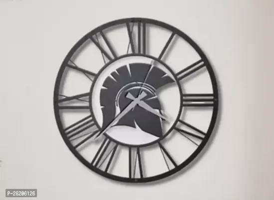 Designer Black Wooden Analog Wall Clocks-thumb0