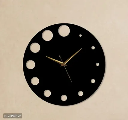 Designer Black Wooden Analog Wall Clocks