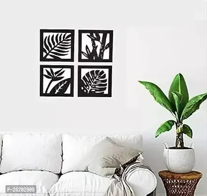 Designer Black Wood Wall Hanging Pack Of 4