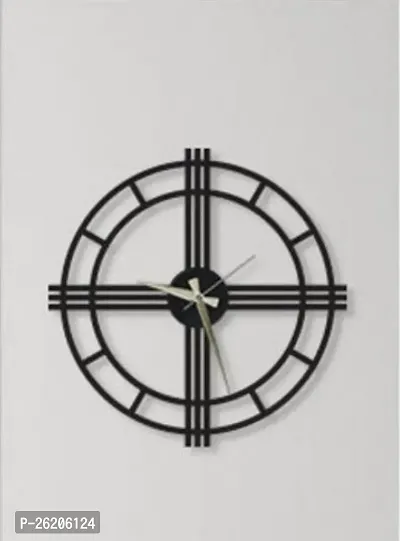 Designer Black Wooden Analog Wall Clocks