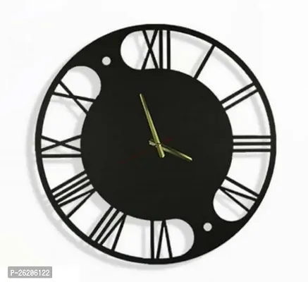 Designer Black Wooden Analog Wall Clocks