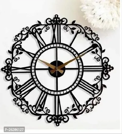 Designer Black Wooden Analog Wall Clocks