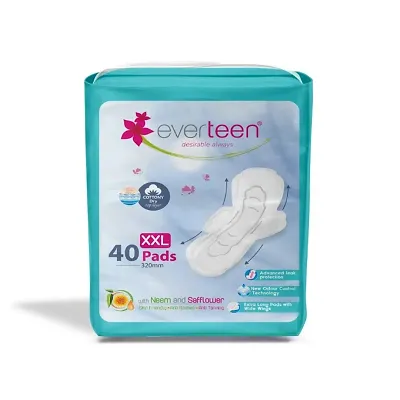 Everteen XXL Sanitary Napkin Pads with Cott Sanitary Pad (Pack of 40)