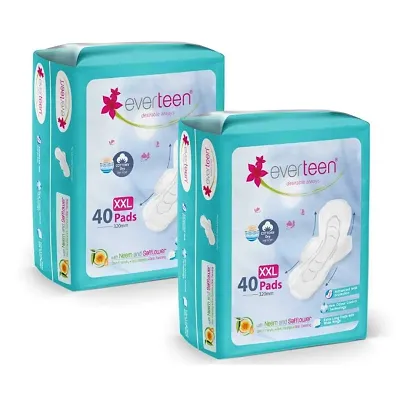 Everteen XXL Sanitary Napkin Pads with Cott Sanitary Pad (Pack of 80)