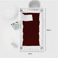 Bumtum Dry Sheet Instadry Leakproof Baby Bed Protector  Mat (Medium, Maroon)-thumb2