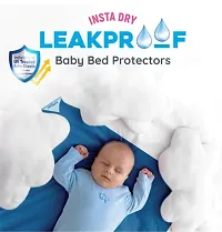 Bumtum Dry Sheet Instadry Leakproof Baby Bed Protector  Mat (Medium,  Blue)-thumb1