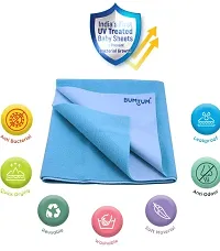 Bumtum Dry Sheet Instadry Leakproof Baby Bed Protector  Mat (Medium,  Blue)-thumb2