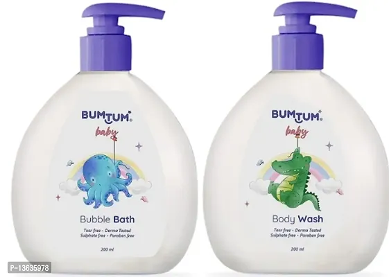 Bumtum Baby Bubble Bath  Body wash No Tear, Paraben  Sulfate Free, Derma Tested Combo Pack   (400 ml)