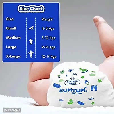 Bumtum Baby Diaper Pants, Small Size, Double Layer Leakage Protection Infused With Aloe Vera, Cottony Soft High Absorb Technology (Pack of 1, 74 Pcs. per pack)-thumb4