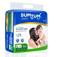 Bumtum Baby Diaper Pants, Large Size, 56 Count, Double Layer Leakage Protection Infused With Aloe Vera, Cottony Soft High Absorb Technology (Pack of 1)-thumb3