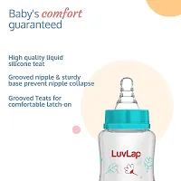 LuvLap Anti-Colic Slim Wild Flowers, BPA-Free Regular Neck Baby Feeding Bottle, 125ml, Green( pack of 2)-thumb3