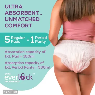 EverEve Ultra Absorbent Disposable Period Panties, L-XL 2's Pack, 0% Leaks, Sanitary protection for women  Girls, Maternity Delivery Pads, 360deg; Protection, Postpartum  Overnight use, Heavy Flow-thumb3