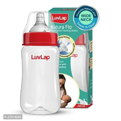 LuvLap Anti-Colic Wide Neck Natura Flo Baby Feeding Bottle, 150ml, New Born/Infants/Toddler Upto 3 Years, BPA Free