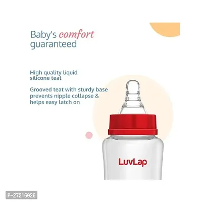LuvLap Anti-Colic Wide Neck Natura Flo Baby Feeding Bottle, 250ml, New Born/Infants/Toddler Upto 3 Years, BPA Free-thumb2
