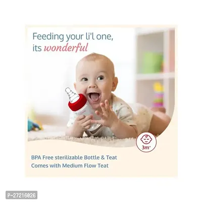 LuvLap Anti-Colic Wide Neck Natura Flo Baby Feeding Bottle, 250ml, New Born/Infants/Toddler Upto 3 Years, BPA Free-thumb4