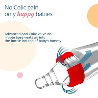 Luvlap Anti-Colic Wide Neck Natura Flo Baby Feeding Bottle, 150ml, New Born / Infants / Toddler upto 3 years, Stars, BPA Free-thumb3