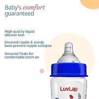 LuvLap Anti-Colic Wide Neck Natura Flo Baby Feeding Bottle, 250ml (Pack of 2), New Born/Infants/Toddler Upto 3 Years, Stars, BPA Free-thumb1