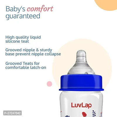 LuvLap Anti-Colic Wide Neck Natura Flo Baby Feeding Bottle, 250ml (Pack of 2), New Born/Infants/Toddler Upto 3 Years, Stars, BPA Free-thumb2