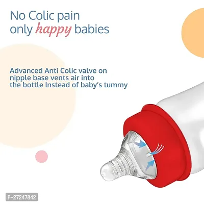 LuvLap Anti-Colic Wide Neck Natura Flo Baby Feeding Bottle, 250ml (Pack of 2), New Born/Infants/Toddler Upto 3 Years, Stars, BPA Free-thumb4