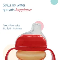 LuvLap Moby Little Spout Sipper for Infant/Toddler, 240ml, Anti-Spill Sippy Cup with Soft Silicone Spout BPA Free, 6m+ (Orange)-thumb3