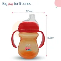 LuvLap Moby Little Spout Sipper for Infant/Toddler, 240ml, Anti-Spill Sippy Cup with Soft Silicone Spout BPA Free, 6m+ (Orange)-thumb4