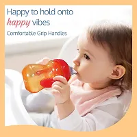 LuvLap Moby Little Spout Sipper for Infant/Toddler, 240ml, Anti-Spill Sippy Cup with Soft Silicone Spout BPA Free, 6m+ (Orange)-thumb2