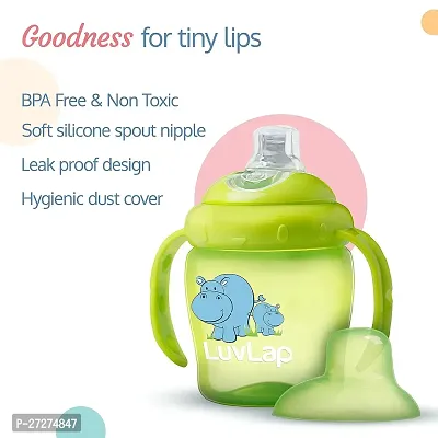 LuvLap Hippo Sipper 225ml - Green-thumb4