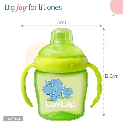 LuvLap Hippo Sipper 225ml - Green-thumb3