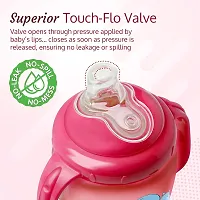 LuvLap Hippo Spout Sipper for Infant/Toddler, 225ml, Anti-Spill Sippy Cup with Soft Silicone Spout BPA Free, 6m+ (Pink)-thumb2