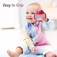 LuvLap Hippo Spout Sipper for Infant/Toddler, 225ml, Anti-Spill Sippy Cup with Soft Silicone Spout BPA Free, 6m+ (Pink)-thumb3